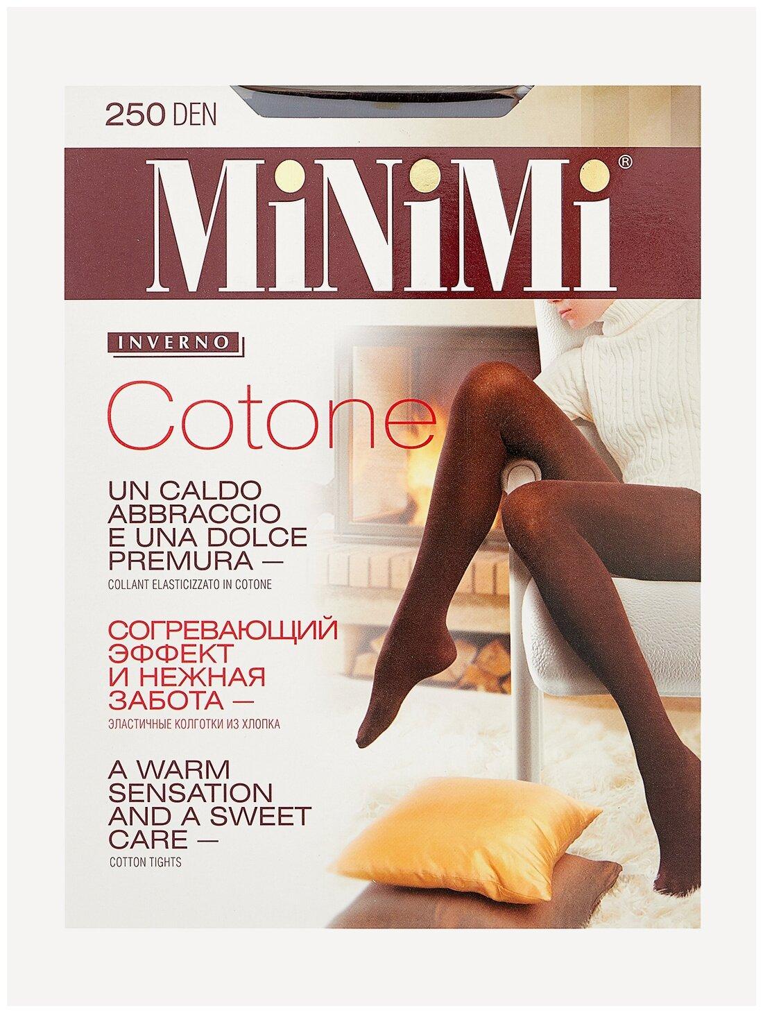 Колготки Minimi Cotone 250 Nero 6 XXL, пакет