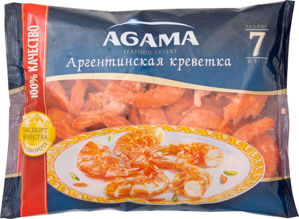 Креветка AGAMA Аргентинская свежемороженая б/г, 850 гр., пакет