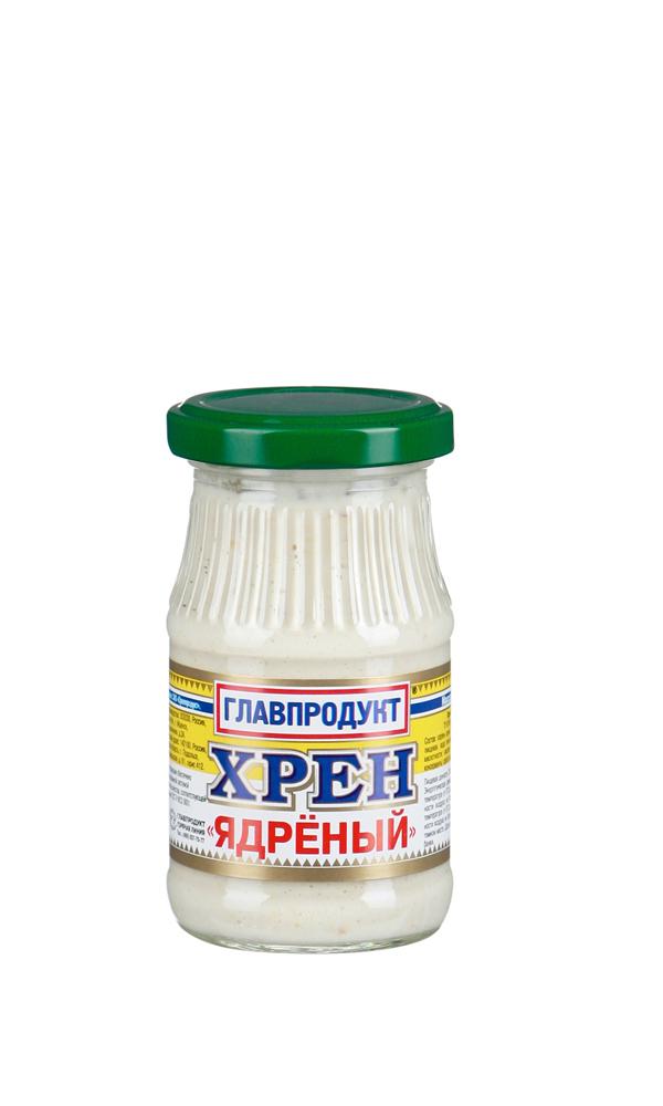 Хрен Главпродукт Ядрёный, 170 гр., стекло