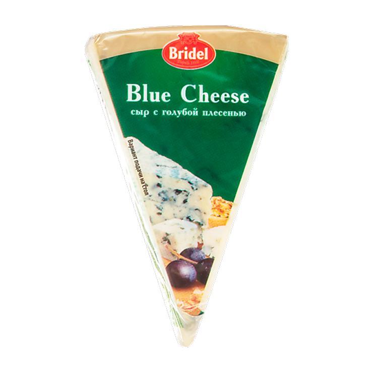 Сыр мягкий Bridel blue cheese с голубой плесенью 54% 100 гр., обертка