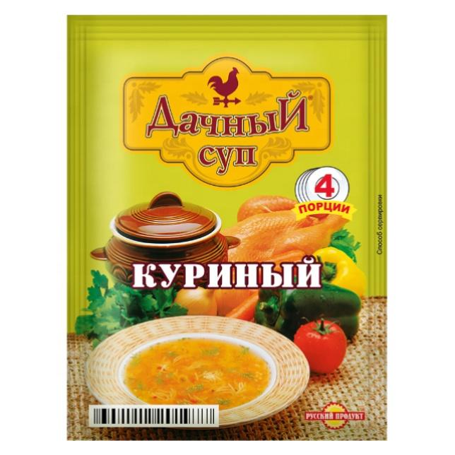 Суп Русский Продукт быстрого приготовления куриный Дачный, 60 гр, сашет