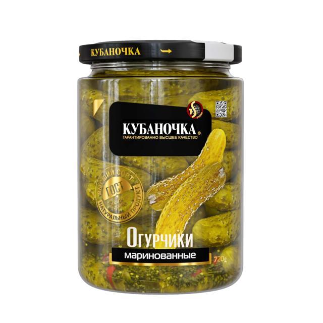 Огурцы Кубаночка маринованные 720 гр., стекло