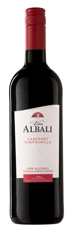Вино Винья Албали Каберне Темпранильо (Vina Albali Cabernet Tempranillo) красное безалкогольное алк. менее 0.5%, 0.75 л., стекло