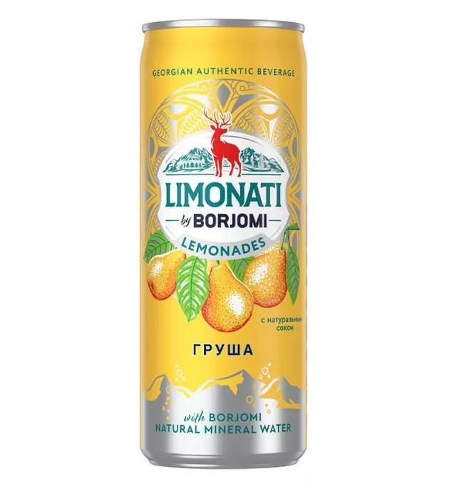 Напиток газированный Borjomi limonati груша 330 мл., ж/б