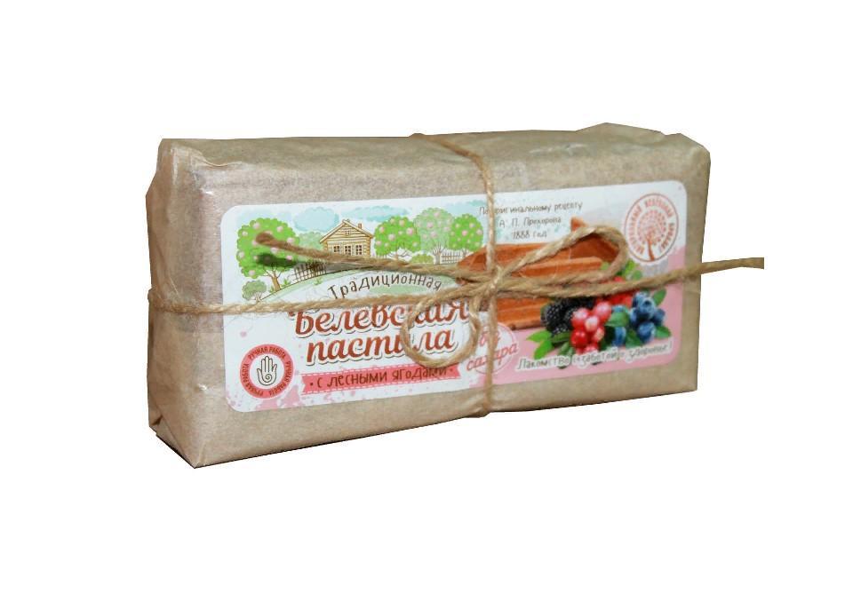 Пастила Белёвский продукт с лесной ягодой без сахара 200 гр., обертка