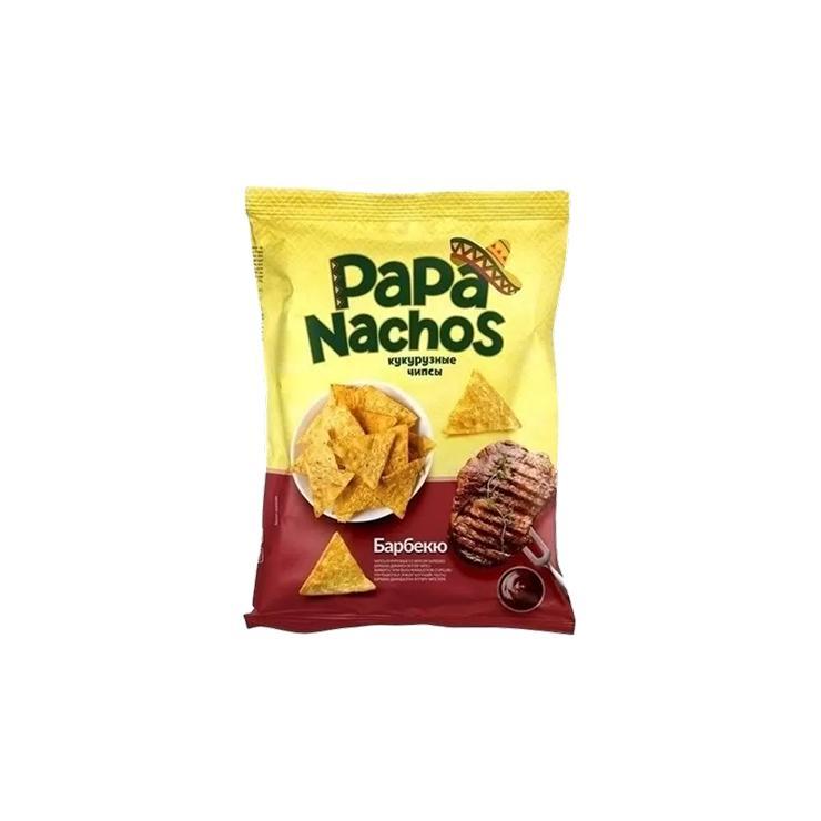 Чипсы Papa Nachos барбекю кукурузные 150 гр., флоу-пак