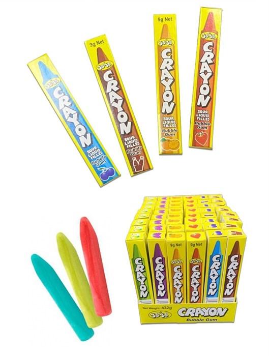 Жевательная резинка JOJO Crayon Babble Gum 9 гр., картон