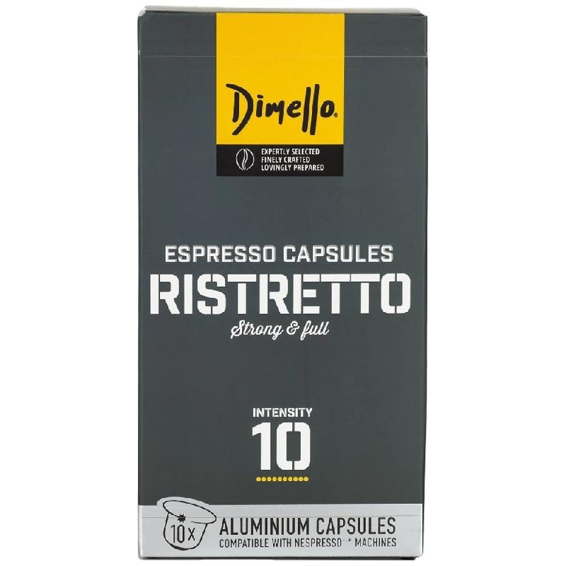Кофе Dimello Ristretto 10 в капсулах 10 штук 56 гр., картон