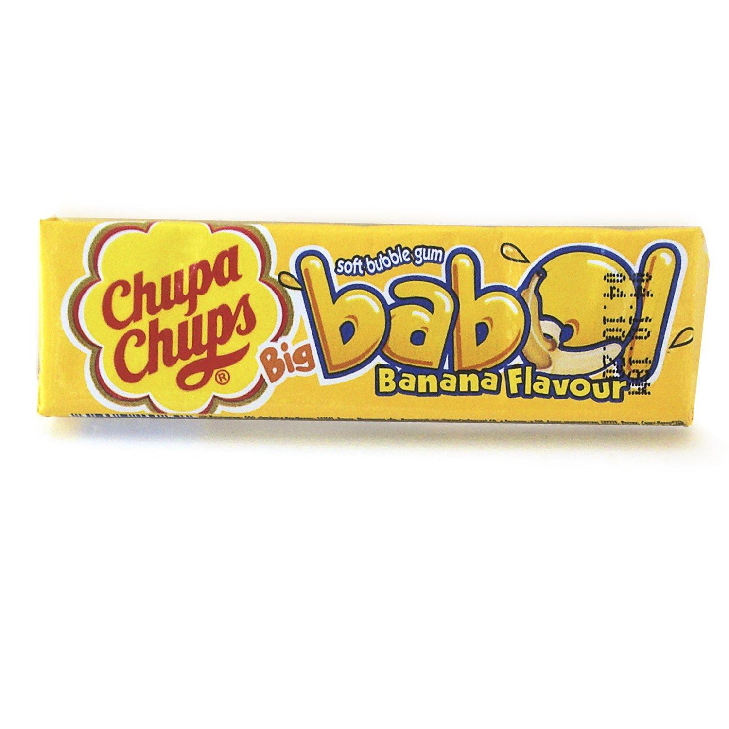 Жевательная резинка Chupa Chups Big Babol банан, 21 гр., обертка