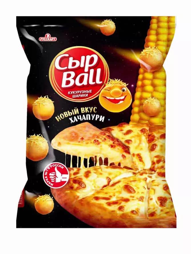 Шарики Сыр Ball кукурузные со вкусом хачапури 140 гр., флоу-пак