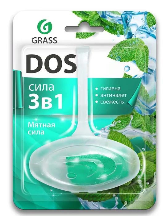 Подвесной блок для унитаза Grass DOS 3-в-1 Мятная сила, блистер