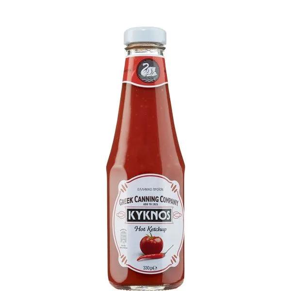 Кетчуп Kyknos томатный острый 330 гр., стекло