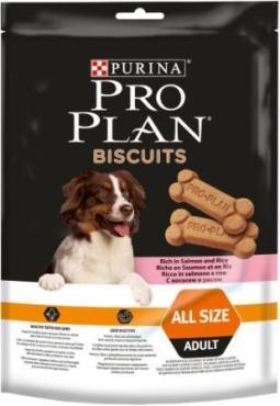 Лакомство для собак всех пород, с лососем и рисом, Purina Pro Plan Biscuits, 175 гр., пластиковый пакет
