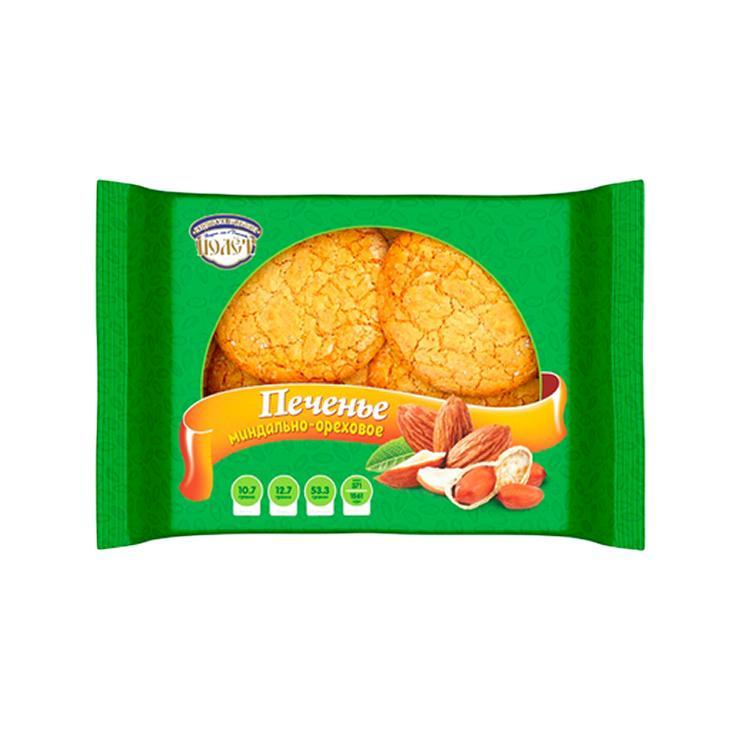 Печенье 280г.1х10шт Миндальное, Полёт, 280 гр., флоу-пак