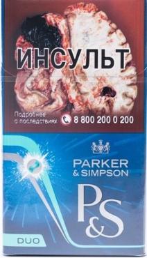 Сигареты с фильтром Parker & Simpson Duo Berry, картонная пачка