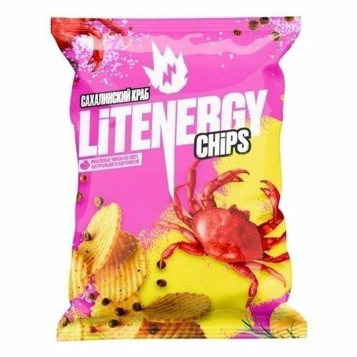 Чипсы Лит Энерджи краб 120 гр., флоу-пак