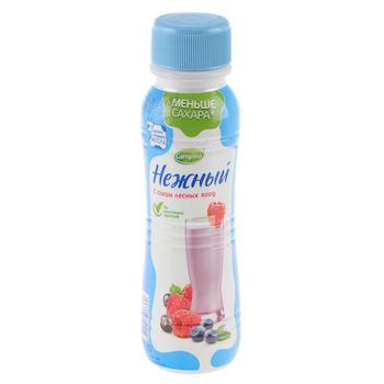 Напиток Campina йогуртный с соком лесные ягоды Нежный, 285 гр., ПЭТ