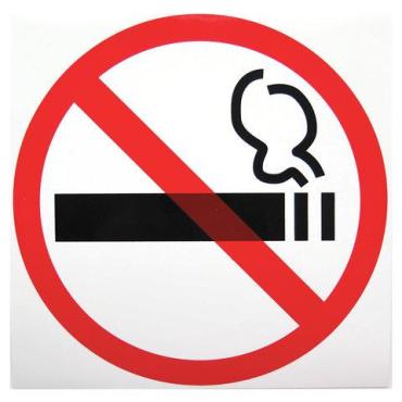 Знак Знак о запрете курения, диаметр 200 мм., пленка самоклейка, Фолиант