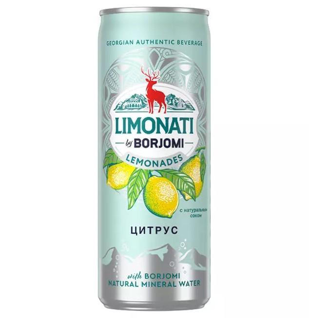 Напиток газированный Borjomi Limonati Цитрус 330 мл., ж/б