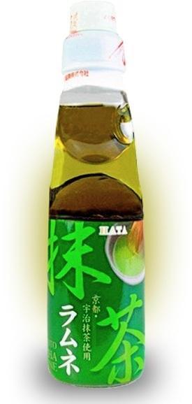 Напиток газированный Hata Kosen Ramune зеленый чай матча 200 мл., стекло