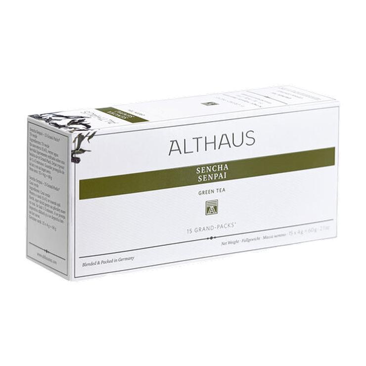 Чай Althaus Sencha Senpai Сенча Сенпай 15 пакетиков 60 гр., картон