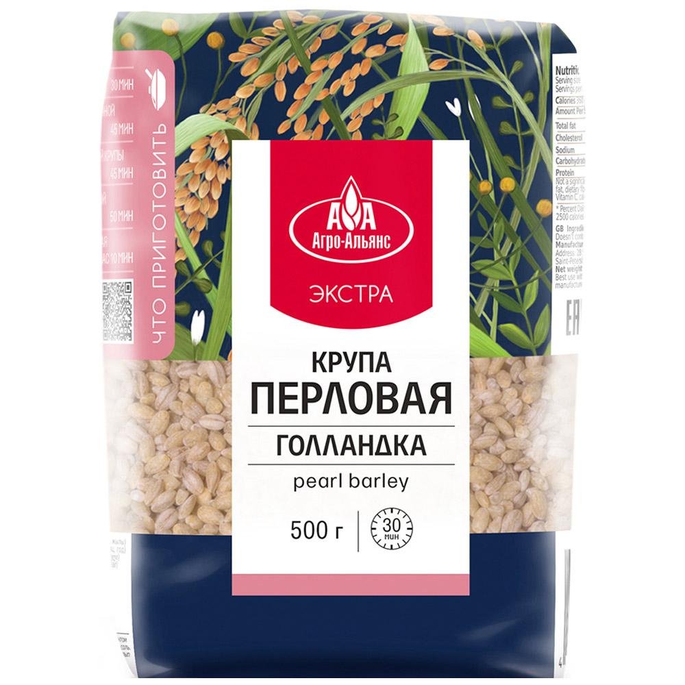 Крупа Агро-Альянс, Перловая Голландка Экстра, 500 гр., пакет