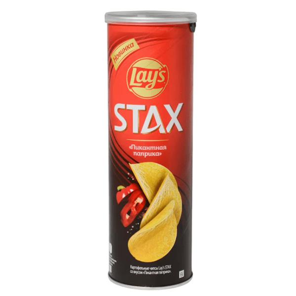 Чипсы Lay's stax пикантная паприка, 140 гр., туба