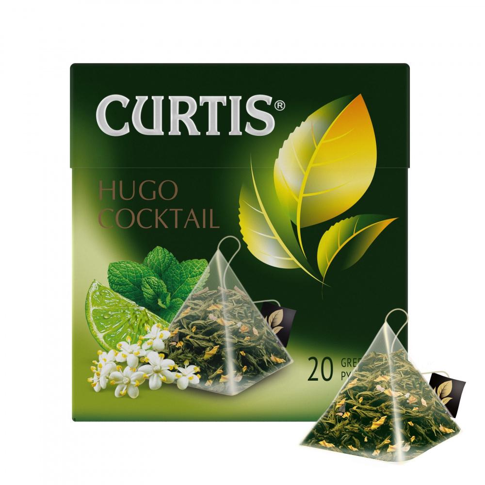 Чай Curtis Hugo Cocktail зеленый с добавками 20 пирамидок 36 гр., картон