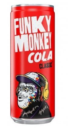 Напиток сильногазированный Funky Monkey кола 330 мл., ж/б