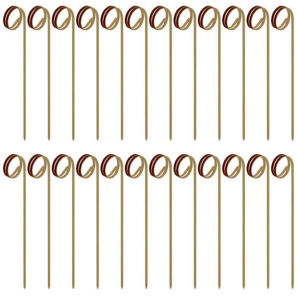 Шпажки для канапе Мультидом завиток красный 24 штуки., пакет