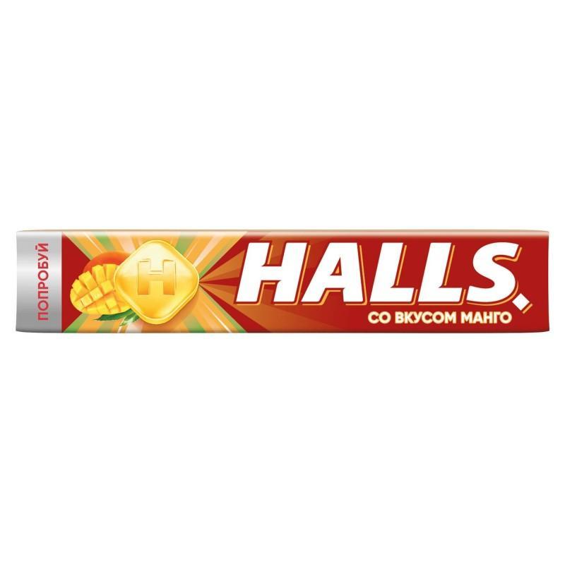 Карамель леденцовая Halls манго 25 гр., бумага