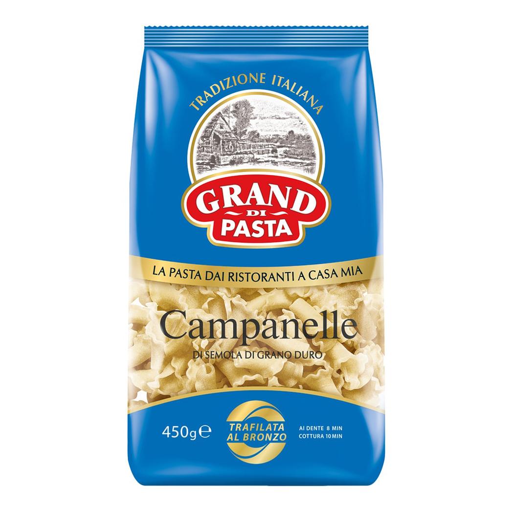 Макаронные изделия Grand Di Pasta campanelle кампанелле, 450 гр., флоу-пак