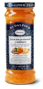 Джем St.Dalfour Апельсин и Имбирь 100% фруктов без сахара, 284 гр., стекло