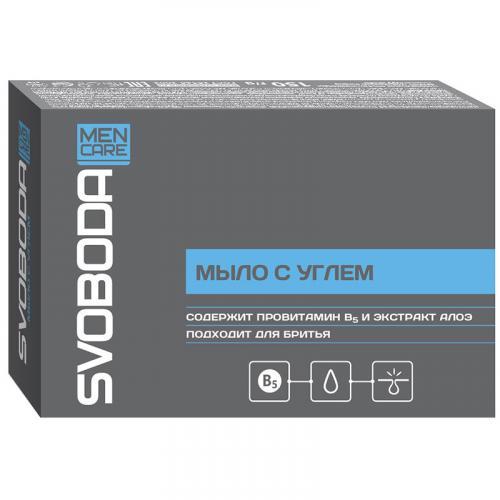 Мыло туалетное с углём Svoboda Men Care, 100 гр., картонная коробка