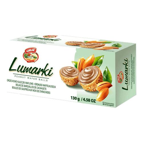 Вафельные шарики LUMAR Lumarki с арахисовой  начинкой 125 гр., картон