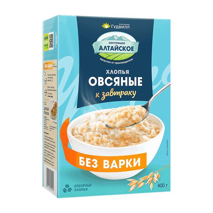 Хлопья овсяные, Гудвилл, 400 гр., коробка