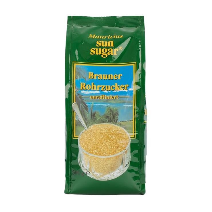 Сахар Sun Sugar тростниковый коричневый нерафинированный 500 гр., флоу-пак
