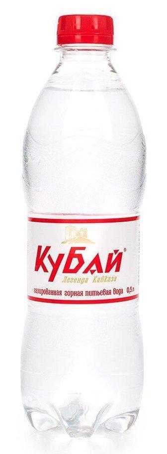 Вода Кубай питьевая минеральная газированная Легенда Кавказа , 500 мл., ПЭТ