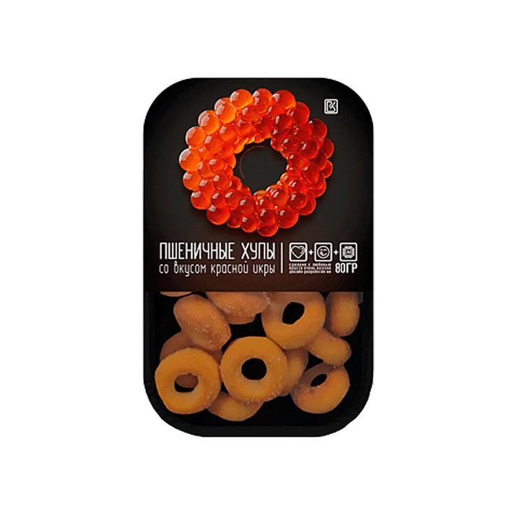 Хупы ВкусноКуб красная икра 80 гр., пластик