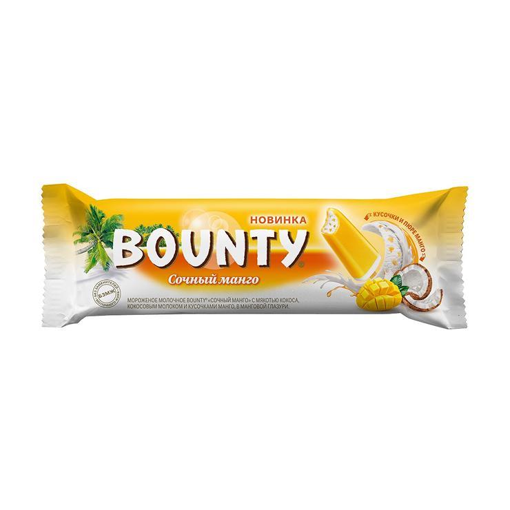 Мороженое Bounty эскимо сочный манго 64 гр., флоу-пак