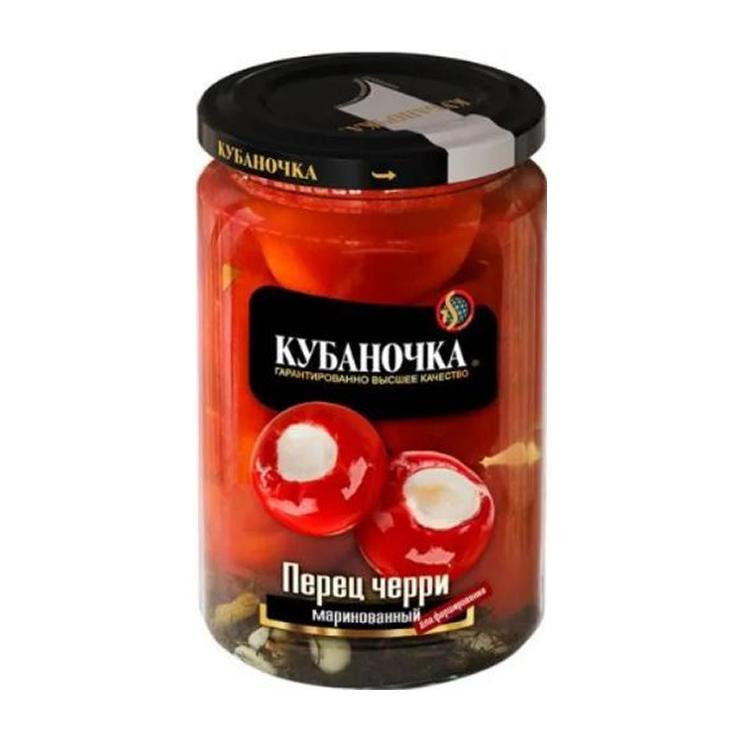 Перец черри Кубаночка острый маринованный с маслом 360 гр., стекло