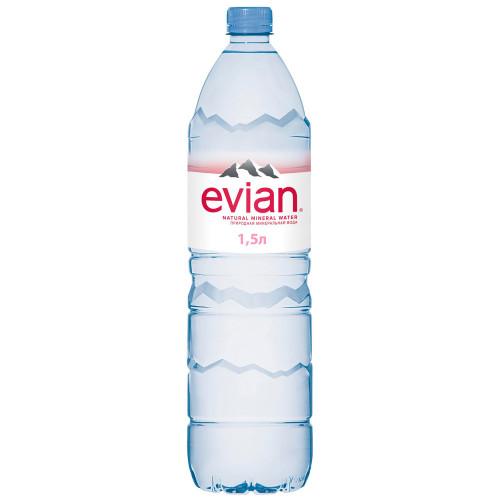 Вода Evian натуральная, 1,5 л., ПЭТ