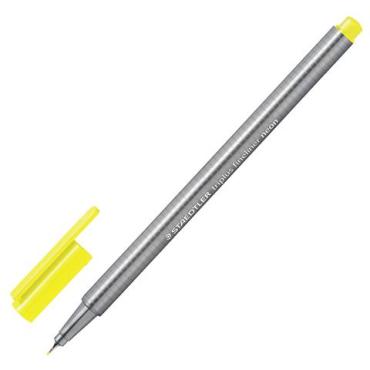 Ручка капиллярная, неоновая желтая, трехгранная, линия письма 0,3 мм., Staedtler Triplus Fineliner