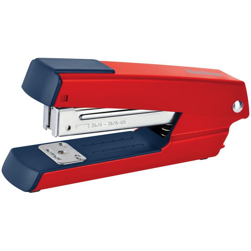 Степлер Berlingo Power TX № 24/6 26/6 до 30 листов красный металлический корпус, пакет