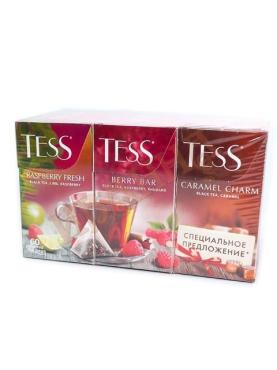 Набор чая Tess в пирамидках 3 вида чёрного чая 108 гр.
