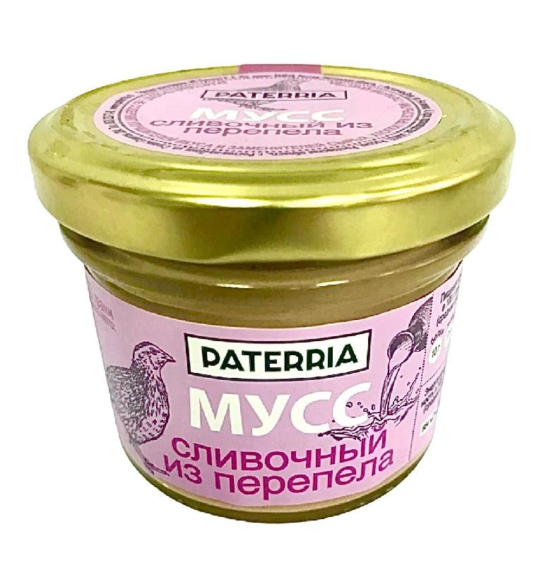 Мусс Paterria сливочный из перепела 90 гр., стекло