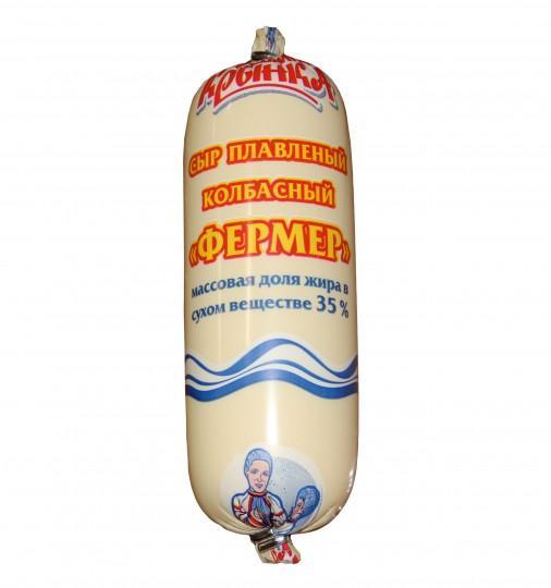 Сыр плавленый колбасный Бабушкина крынка Фермер 35% 250 гр., полиамид