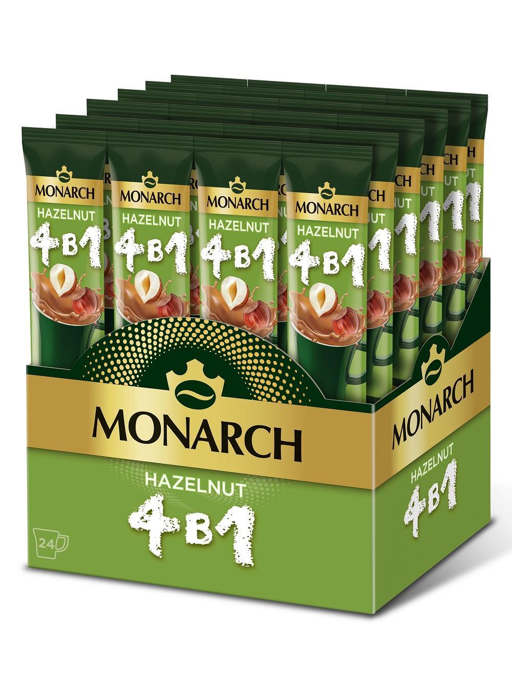 Напиток кофейный растворимый MONARCH 4 в 1 Hazelnut 13,5 гр., флоу-пак