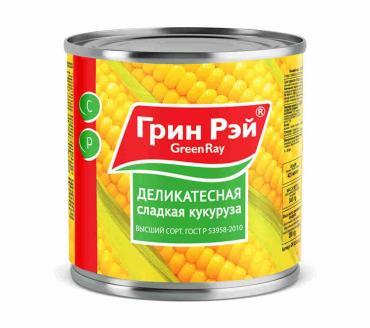 Кукуруза Green Ray деликатесная, 212 гр., ж/б