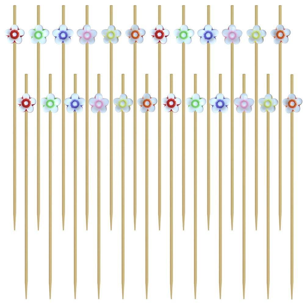 Шпажки для канапе Мультидом ромашки 24 штуки 12 см., пакет